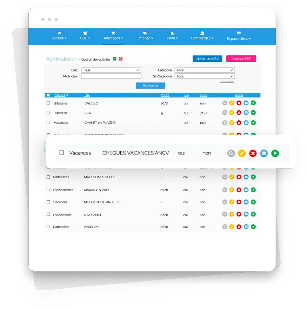 Gestion simplifiée des ASC